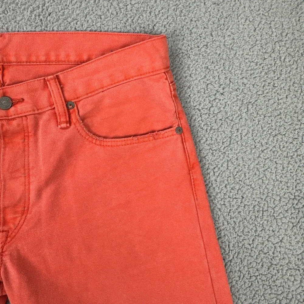 Polo Ralph Lauren Varick Slim 625 Pants Men 32x32 Elite Orange Canvas Button Fly